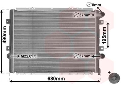 VAN WEZEL Radiaator,mootorijahutus 43002264